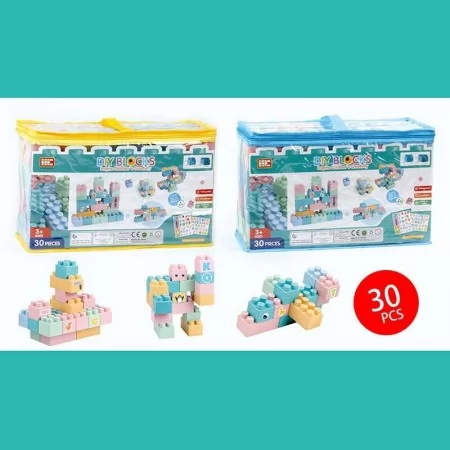 Конструктор BabyToys HC 041 30 блоков разные цвета в сумке
