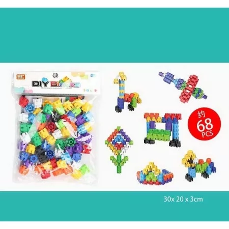 Блочний конструктор BabyToys HC 098 A 68 деталей для дітей