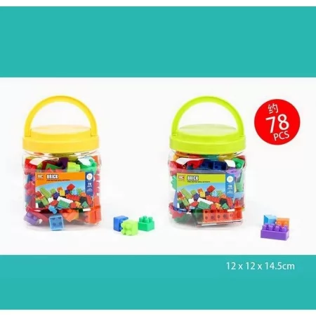 Блочный конструктор BabyToys HC 229-04, 78 деталей в ведре