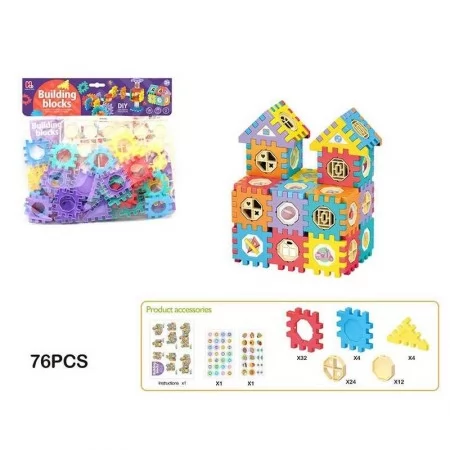 Конструктор замок BabyToys HL 11, 76 деталей з наклейками
