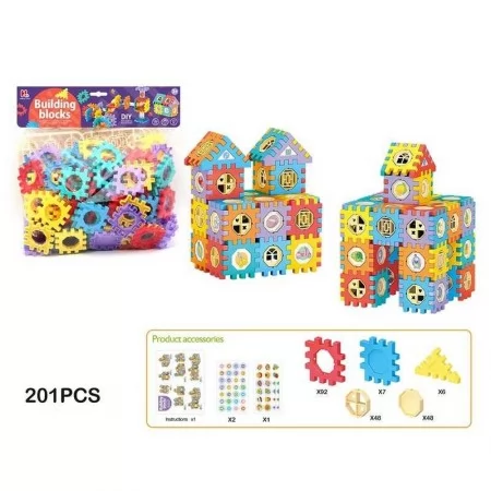 Конструктор замок BabyToys HL 14, 201 деталь з наклейками