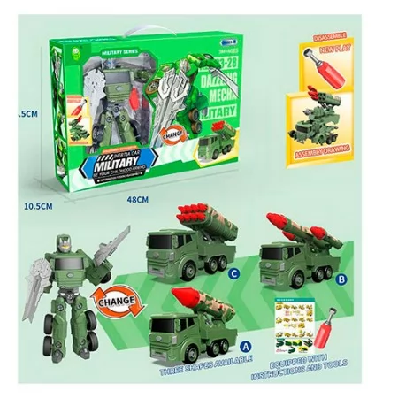 Конструктор BabyToys JK2023-22 трансформер робот на шурупах