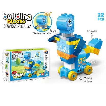 Конструктор динозавр BabyToys JS 613 с подвижной головой и хвостом