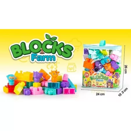 Блочный конструктор BabyToys JS 8046 54 деталей поезд