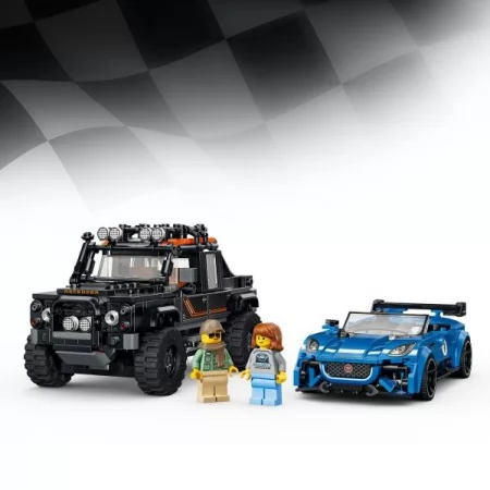 Конструктор LEGO® Speed Champions Jaguar Project 7 та Land Rover Defender
