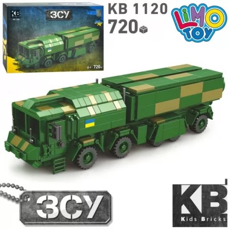 Конструктор KB 1120 військовий, машина, 720дет, в кор-ці