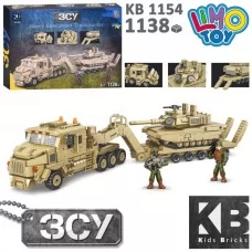 Конструктор военный KB 1154 танк с фигурками 1138 деталей