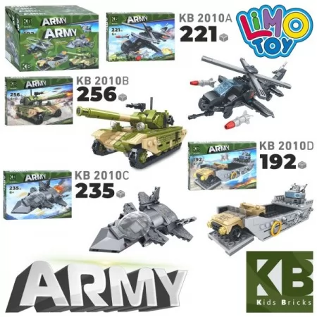 Конструктор военный KB 2010 транспорт 192 детали