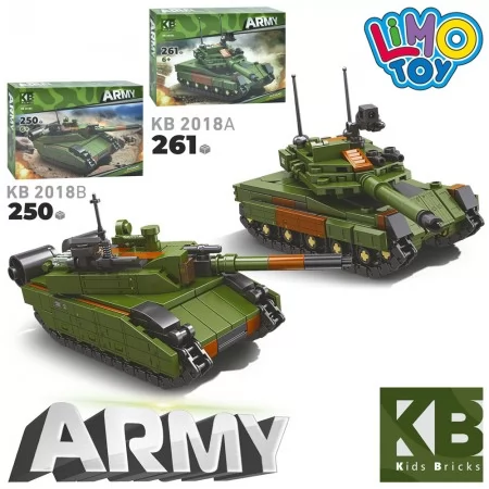 Конструктор військовий танк KB 2018 250 деталей пластмаса