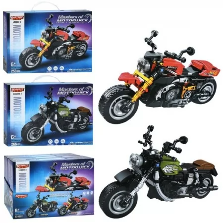 Конструктор мотоцикл BabyToys L33022, 2 модели, 253 деталей