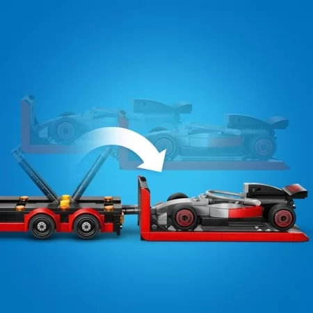 Конструктор LEGO® City Вантажівка для демонстрації F1® із перегоновим автомобілем Audi F1® 508 деталей