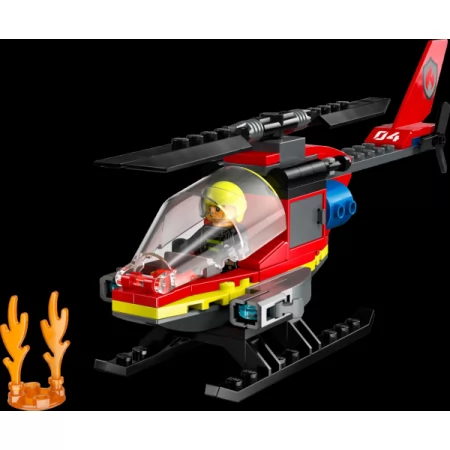 Конструктор LEGO City Пожежний рятувальний гелікоптер 85 деталей Конструктор LEGO City Пожежний рятувальний гелікоптер 85 деталей