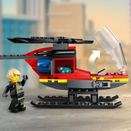 Конструктор LEGO City Пожежний рятувальний гелікоптер 85 деталей Конструктор LEGO City Пожежний рятувальний гелікоптер 85 деталей