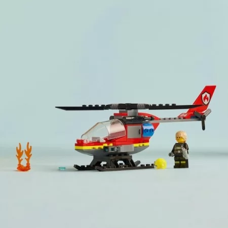 Конструктор LEGO City Пожежний рятувальний гелікоптер 85 деталей Конструктор LEGO City Пожежний рятувальний гелікоптер 85 деталей