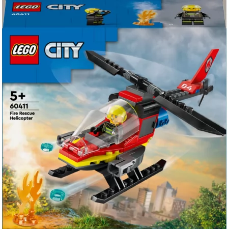 Конструктор LEGO City Пожежний рятувальний гелікоптер 85 деталей Конструктор LEGO City Пожежний рятувальний гелікоптер 85 деталей