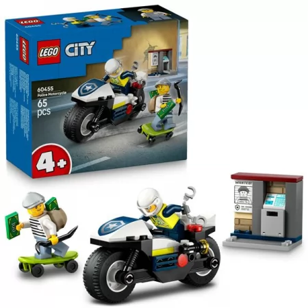 Конструктор LEGO City Преследование на полицейском мотоцикле 65 деталей
