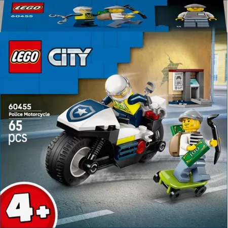 Конструктор LEGO City Преследование на полицейском мотоцикле 65 деталей