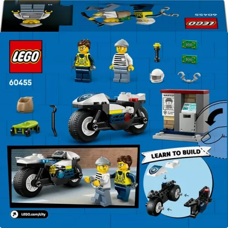 Конструктор LEGO City Преследование на полицейском мотоцикле 65 деталей