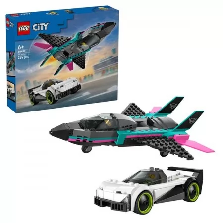Конструктор LEGO City Реактивний літак проти автомобіля 259 Деталей