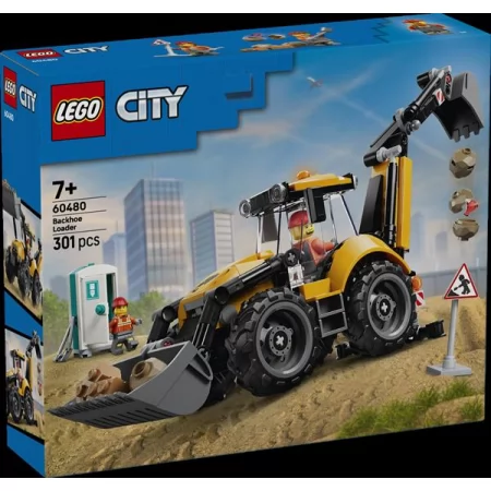Конструктор LEGO® City Жовтий екскаватор-навантажувач - Будівельна іграшка, 301 деталей