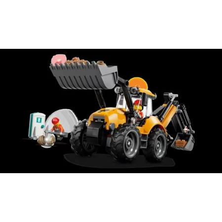 Конструктор LEGO® City Жовтий екскаватор-навантажувач - Будівельна іграшка, 301 деталей
