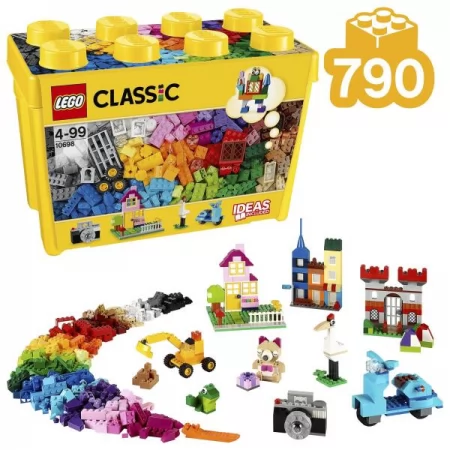 Конструктор LEGO Classic Коробка кубиков для творчества большого размера 790 деталей Конструктор LEGO Classic Коробка кубиков для творчества большого размера 790 деталей