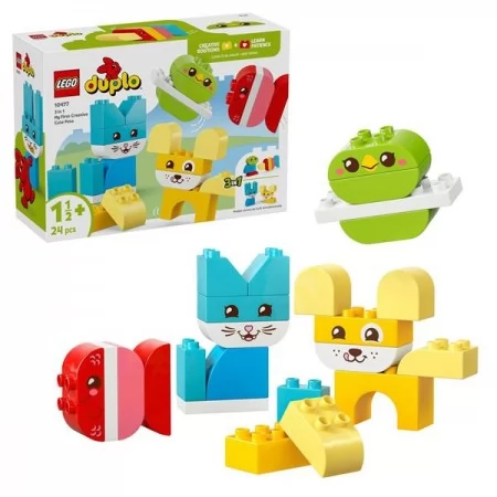 Конструктор LEGO DUPLO My First Очаровательные творческие домашние любимцы 3 в 1 24 Детали 10477 Конструктор LEGO DUPLO My First Очаровательные творческие домашние любимцы 3 в 1 24 Детали 10477