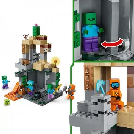 Конструктор LEGO Minecraft Підземелля зомбі 284 Деталі Конструктор LEGO Minecraft Підземелля зомбі 284 Деталі