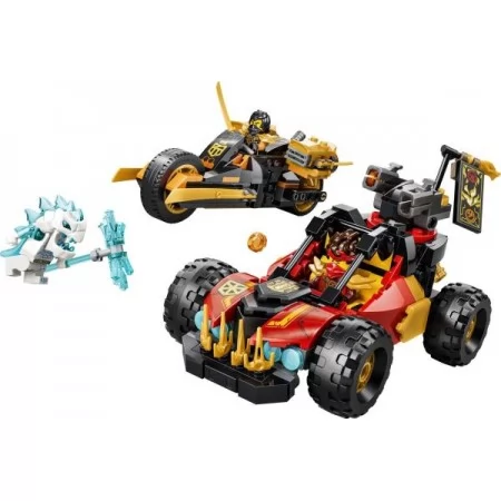 Конструктор LEGO® NINJAGO® Комбіновані транспортні засоби Кая та Коула Іграшка, 394 деталі Конструктор LEGO® NINJAGO® Комбіновані транспортні засоби Кая та Коула Іграшка, 394 деталі