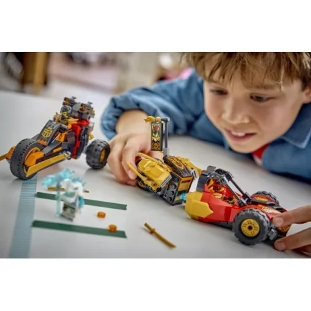 Конструктор LEGO® NINJAGO® Комбіновані транспортні засоби Кая та Коула Іграшка, 394 деталі Конструктор LEGO® NINJAGO® Комбіновані транспортні засоби Кая та Коула Іграшка, 394 деталі