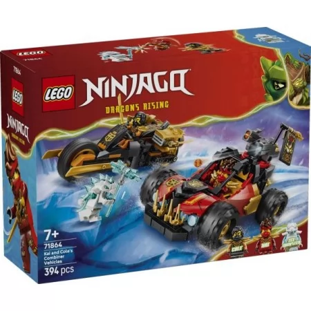 Конструктор LEGO® NINJAGO® Комбіновані транспортні засоби Кая та Коула Іграшка, 394 деталі Конструктор LEGO® NINJAGO® Комбіновані транспортні засоби Кая та Коула Іграшка, 394 деталі