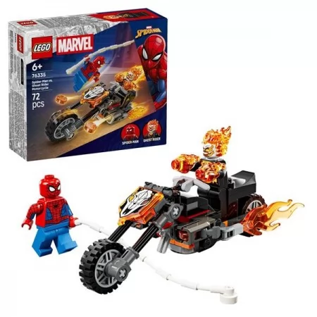 Конструктор LEGO Super Heroes Marvel Человек-паук vs Призрачный всадник на мотоцикле 72 Детали