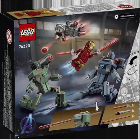 Конструктор LEGO Super Heroes Залізна людина та Бойова Машина проти Хаммер Дронів 204 деталі
