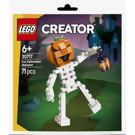 Конструктор LEGO хэллоуинский скелет 71 деталь для детей