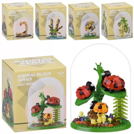 Конструктор насекомые BabyToys MG1372 пластиковый 5 видов