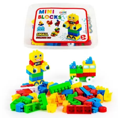 Блочний конструктор Bamsic Mini Blocks 85 деталей від 3 років
