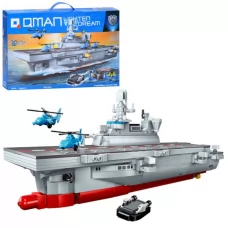 Конструктор Qman 22019 военный, авианосец, вертолет 4шт, 820дет, в кор-ке Конструктор Qman 22019 военный, авианосец, вертолет 4шт, 820дет, в кор-ке