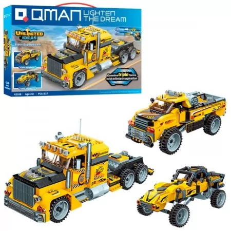 Конструктор машина Qman 42108 3в1 інерційна 637 деталей