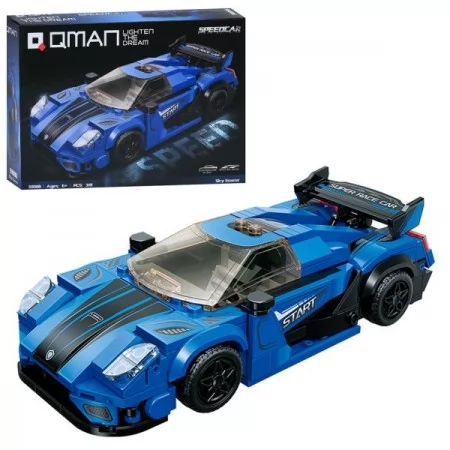 Конструктор Qman 91006 гонка, машина, 16,3-7,4-4,8см, 319дет, в кор-ці