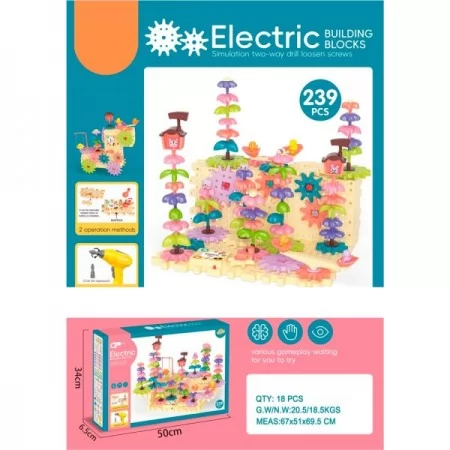 Конструктор BabyToys RX2000-38 сад с шестернями на батарейках