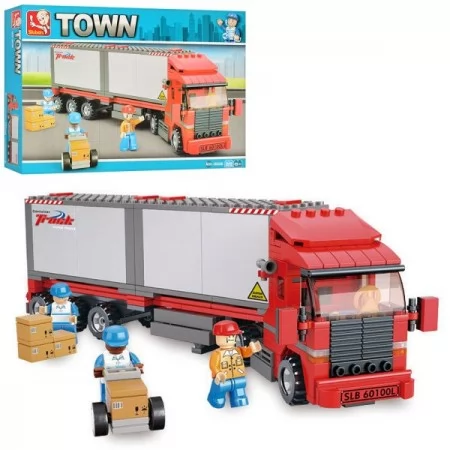 Конструктор SLUBAN M38-B0338 трейлер 345 деталей с 3 фигурками