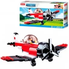 Конструктор самолет SLUBAN M38-B0667E 128 деталей пластмасса