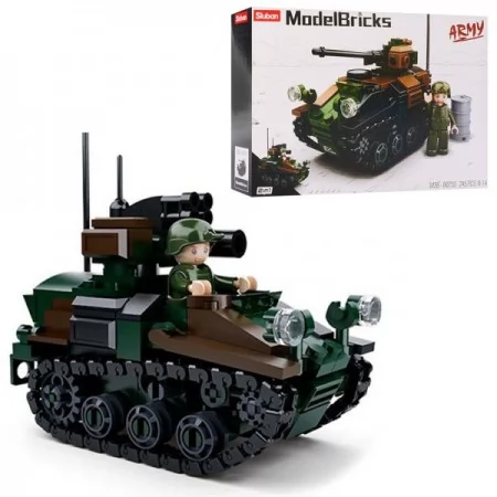 Конструктор військовий танк SLUBAN M38-B0750, 245 деталей