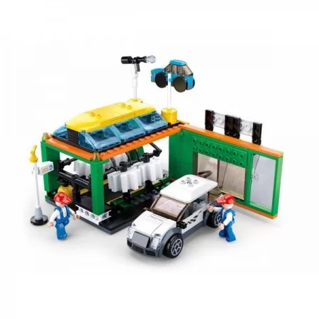 Конструктор SLUBAN M38-B0759D СТО, транспорт, фигурки, 323дет, в кор-ке