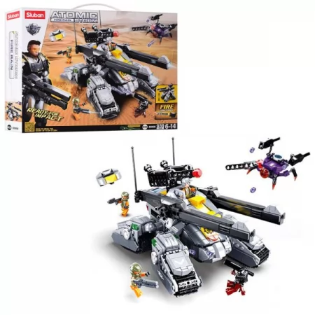 Конструктор SLUBAN M38-B0998 Військовий транспорт, танк23,5см, фігурки, 939дет, в кор-ке