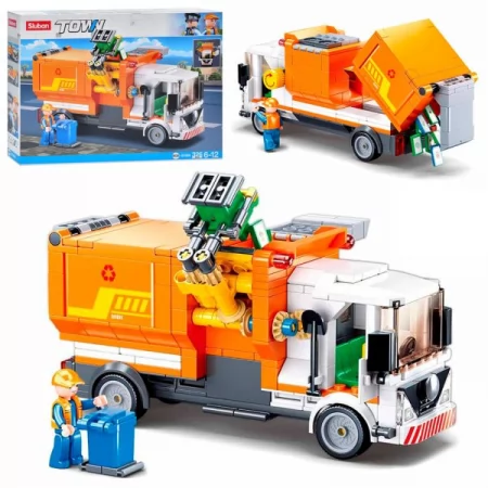 Конструктор SLUBAN M38-B1066 сміттєвоз, фігурка, 326дет, в кор-ці, 38-29-7см