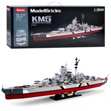 Конструктор SLUBAN M38-B1102 військовий корабель (лінкор),1:350,1849дет, в кор-ці, 80,5-38-9см