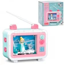 Конструктор SLUBAN M38-B1103 телевизор 14см, фигурка, кот, 400дет, в кор-ке