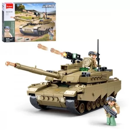 Конструктор SLUBAN M38-B1256 військовий, танк, 24, 3см, фігурка, 322дет
