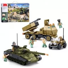 Конструктор военный SLUBAN M38-B1259 танк и машина 579 деталей